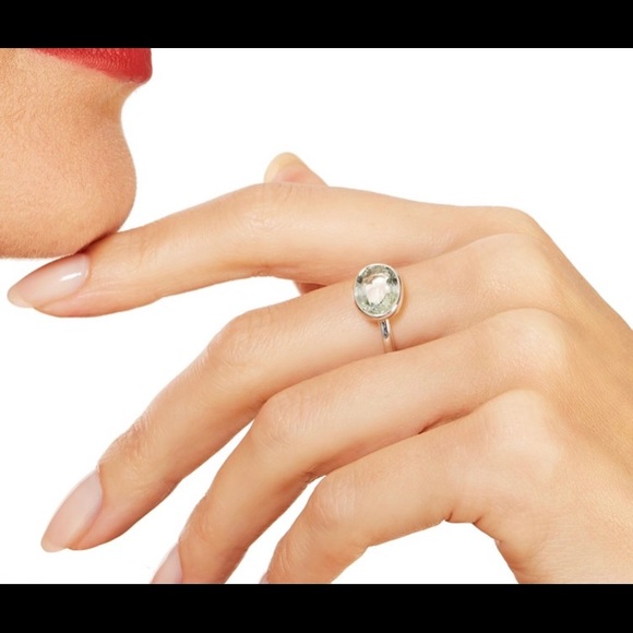Lisa Eldridge Oval Prasiolite ring - Picture 3 of 5